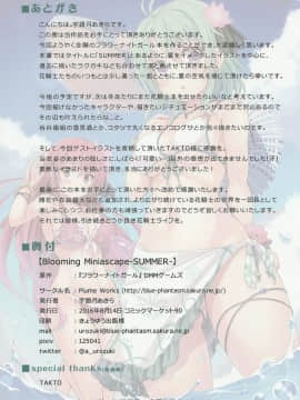 (C90) [PLUME WORKS (宇路月)] Blooming Miniascape -SUMMER- (フラワーナイトガール)_0012