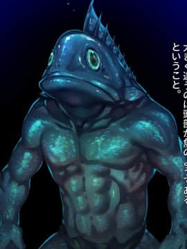 (同人CG集) [スペースキャット] FISHMAN魚人×異種姦_001_0008