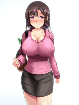 (同人CG集) [てのひらタンバリン] エッチで巨乳な奥さんに癒されよう！_n002