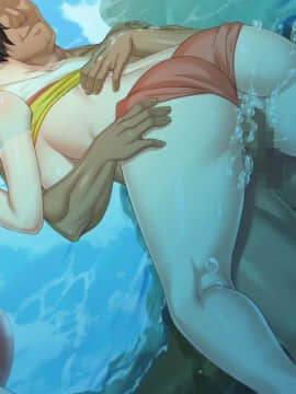 [ANIM.teamMM] 妻の肉穴にホームステイするマッチョ留学生 ～出張中のその裏で、妻は黒光り棒から溢れるほどの白濁を注がれ、悦びに満ちたアクメ顔を晒していた～_HMP003e