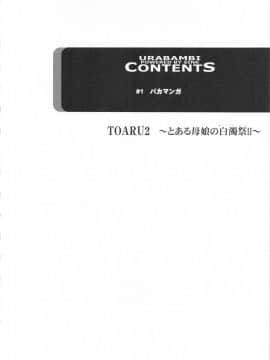 [不咕鸟汉化组](C81) [裏方本舗 (SINK)] ウラバンビvol.44 TOARU2 ～とある母娘の白濁祭II～ (とある魔術の禁書目録)_03