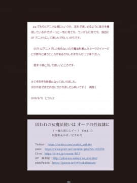 [妖怪あんかけ (ピクルス)] 囚われの女魔法使いはオークの性奴隷に_144_story1p95