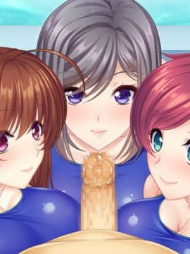 [ANIM] メス堕ち！巨乳水着妻達とのラブエロスイミング！～プールで監視員のバイトを始めたら水着の人妻達に囲まれて童貞喪失した！？～_ev383