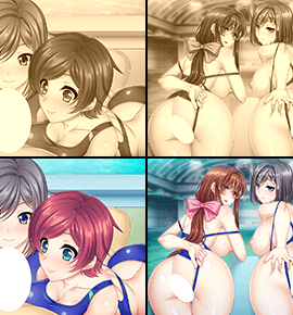 [ANIM] メス堕ち！巨乳水着妻達とのラブエロスイミング！～プールで監視員のバイトを始めたら水着の人妻達に囲まれて童貞喪失した！？～_ev404